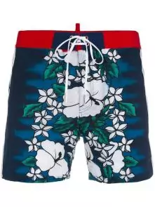 dsquared2 underwear short collections hommes flower blue